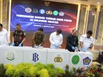 Pemusnahan rupiah palsu oleh BI bersama BOTASUPAL di Makassar, Senin (11/8/26)